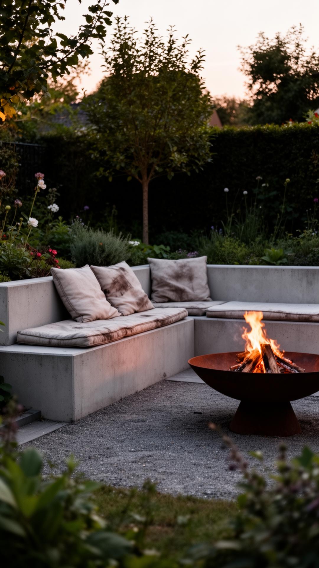Lounge mit Feuerstelle